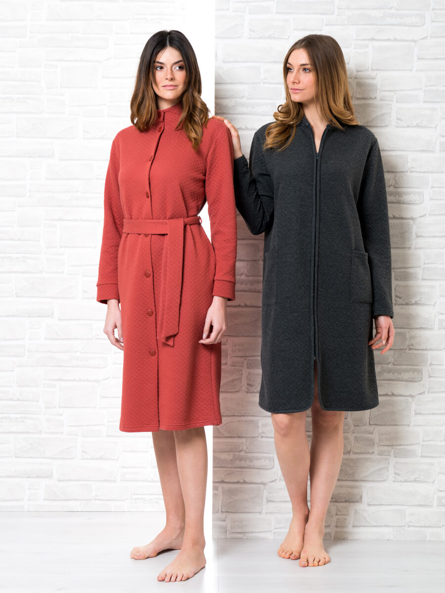 Derhy Soyeuse Vestaglia Corta Donna Con Stampa Floreale, Maniche Corte Arricciate, Chiusura Con Zip
